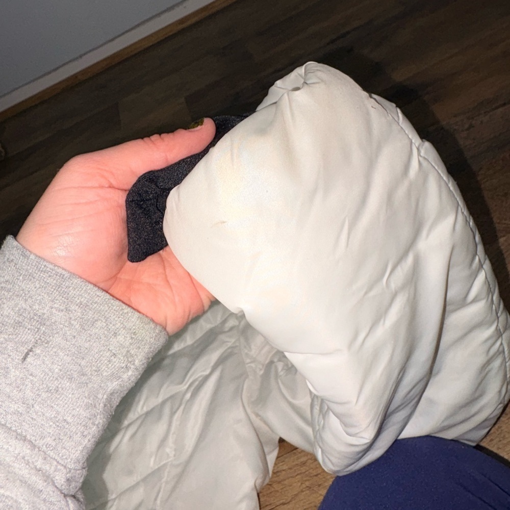 Live Love Dream Cream/White Quilted Puffer Jacket Small Ivory Winter Coat - Picture 4 of 7